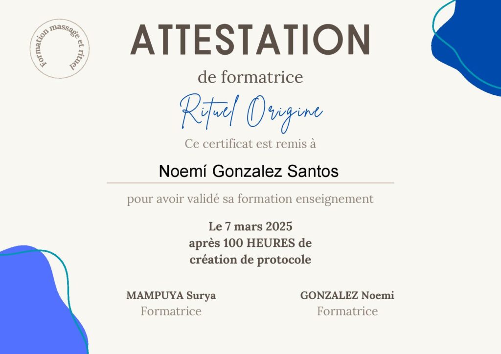 Diplôme Rituel Origine Noemi